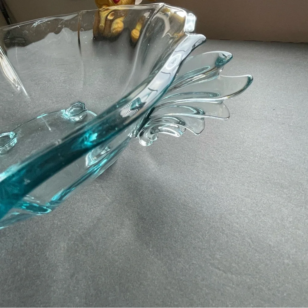 Glass Bowl Double‎ Bow Handle Serving Bowl Holiday Party